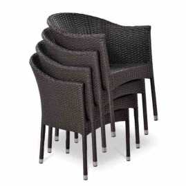 Плетеное кресло из искусственного ротанга Y350G-W53 Brown