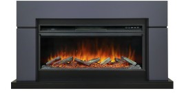 Каминокомплект Lindos V42 SFT (Разборный) - Серый графит (Ширина 1470мм) с очагом Vision 42 LOG LED