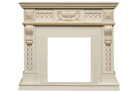 Каминокомплект Corsica - Слоновая кость с патиной (Ширина 1100) с очагом Danville Antique Brass FB2