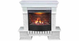 Портал для электрокамина INTER-FLAME Экстер Лофт под Panoramic 25 белый