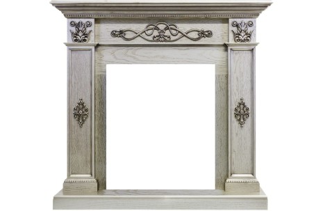 Каминокомплект Derby - Old silver с очагом Brookline Black