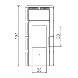 Печь FLAMMA 14 BIANCO PANNA (EdilKamin)