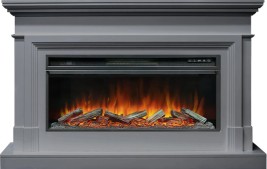 Каминокомплект Coventry - Серый (Ширина 1400 мм) с очагом Vision 42 LOG LED