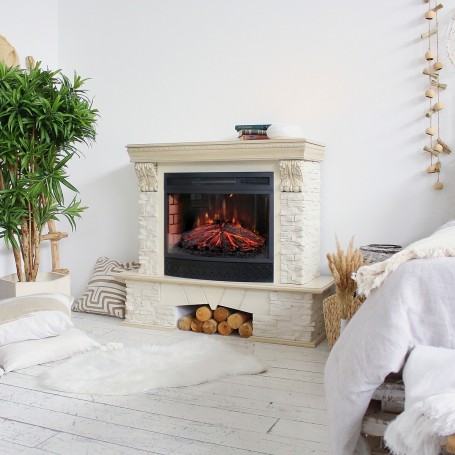 Электрокамин RealFlame Rockland Lux WT c Firefield 25 S IR