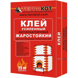 Клей усиленный жаростойкий "Терракот", 25 кг