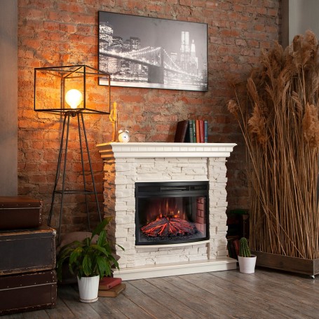 Электрокамин RealFlame Elford 25 WT белый дуб c Firefield 25 S IR