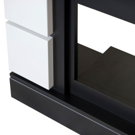 Портал каминный из МДФ линейный RealFlame Denver 60 черный матовый, чёрный, для очага Saphir 60