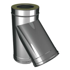 Тройник 45° D200/400, изоляция 100 мм, AISI 321/304 (Вулкан)