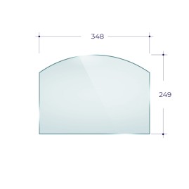Стекло Везувий 224 (0,348*0,249) Арка (на печку с дверкой)