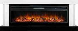 Каминокомплект Vancouver 60 - Белый с черным с очагом Vision 60 LOG LED