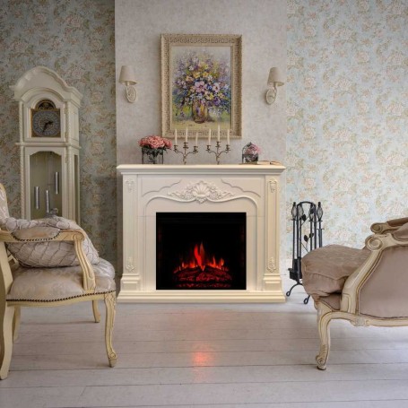 Электрокамин RealFlame Victoria 26 WT белый с очагом Epsilon 26 S IR