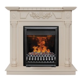 Электрокамин RealFlame Dacota WT белый дуб с очагом 3D Oregan