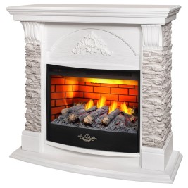 Электрокамин RealFlame Athena GR WT белый с очагом 3D Firestar 25,5