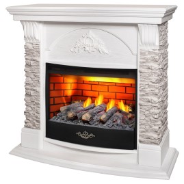 Электрокамин RealFlame Athena GR WT белый с очагом 3D Firestar 25,5