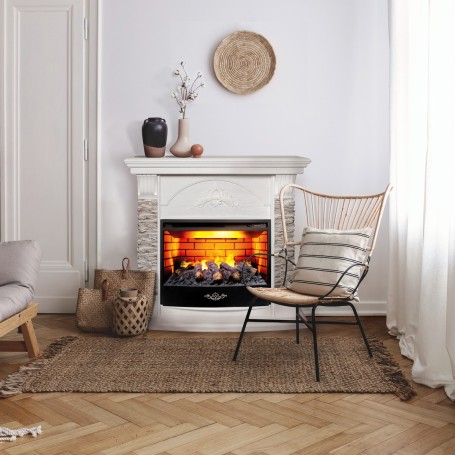 Электрокамин RealFlame Athena GR WT белый с очагом 3D Firestar 25,5
