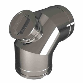 Отвод 87° D200/300 с ревизией, AISI 321/304 (Вулкан)