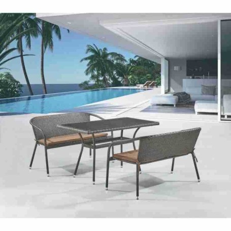Комплект мебели из иск. ротанга T286A/S139A-W53 Brown
