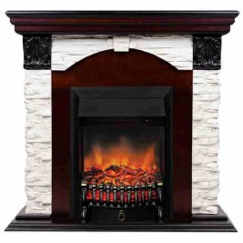 Электрокамин RealFlame Dublin Lux AO античный дуб с очагом Fobos Lux Black RC