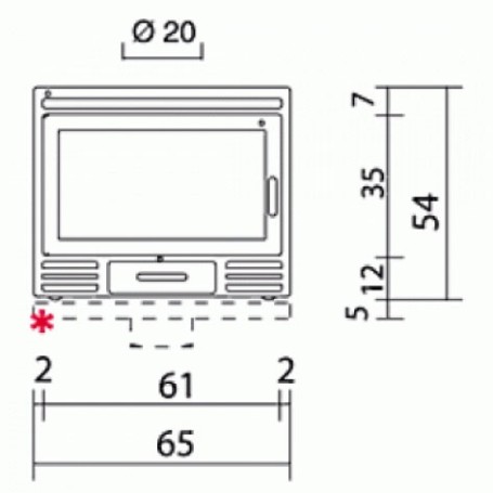 Каминная топка FIREBOX RIGA 54 V (EdilKamin)