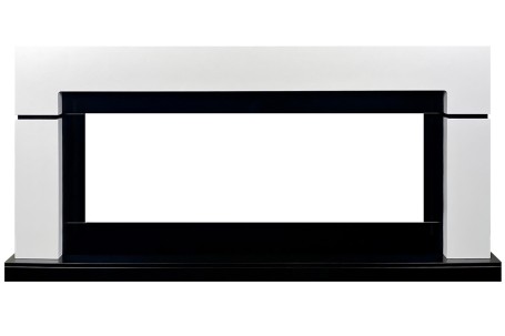 Каминокомплект Lindos 60 (Разборный) - Белый с черным с очагом Vision 60 LED