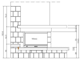 Облицовка CORALLO DX, с банкетой (EdilKamin)