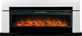 Каминокомплект Lindos 60 (Разборный) - Белый с черным с очагом Vision 60 LOG LED