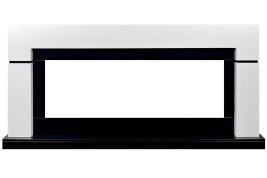 Каминокомплект Lindos 60 (Разборный) - Белый с черным с очагом Vision 60 LOG LED