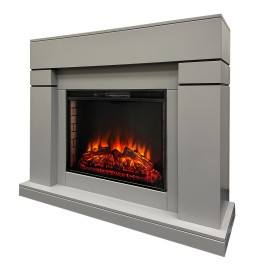 Электрокамин RealFlame Lindelse 26 GR серый, графит c очагом Moonblaze Black