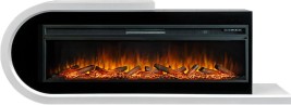 Каминокомплект Basel 60 L - Белый с черным с очагом Vision 60 LOG LED