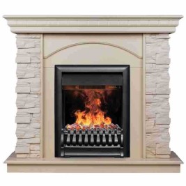 Электрокамин RealFlame Elford WT белый дуб с очагом 3D Oregan
