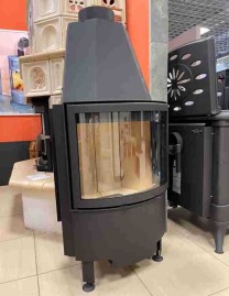 Каминная топка 800/45 RK, чёрная рамка (Hark)
