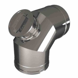 Отвод 87° D250/350 с ревизией, AISI 321/304 (Вулкан)