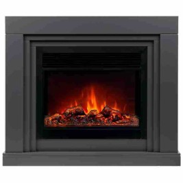 Электрокамин RealFlame Stanley 26 GR серый с очагом Moonblaze Black