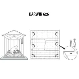 Пластиковый сарай Keter Darwin 6*6 коричневый