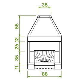 Каминная топка PATIO 78 R (Palazzetti)