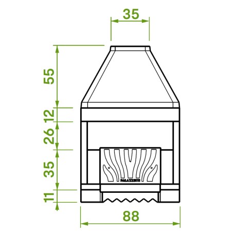Каминная топка PATIO 78 R (Palazzetti)