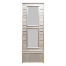 Дверь DoorWood 75х185, липа с двумя стеклянными вставками