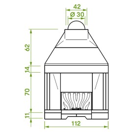 Каминная топка PATIO 96 R (Palazzetti)