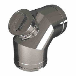 Отвод 90° D300/400 с ревизией, AISI 321/304 (Вулкан)