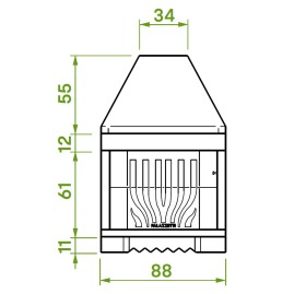 Каминная топка PATIO 78 G (Palazzetti)