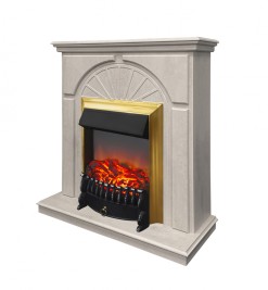 Электрокамин RealFlame Vesta WT-F715 с очагом Fobos Lux золотой без пульта ДУ