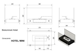 Биокамин Kratki HOTEL MINI, TUV (Hotel mini черный)