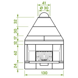 Каминная топка PATIO 116 R (Palazzetti)