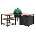 Керамический гриль Big Green Egg XL на модульной угловой подставке в комбинации со шкафом и рабочим столом