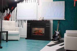 Каминокомплект Lindos - Алебастр (Высота 985мм) с очагом Symphony 26'' DF2624L-INT
