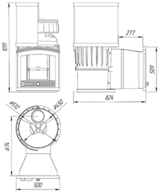 Банная печь KALEDO VISIO KV2230, 22 кВт