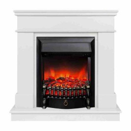 Электрокамин RealFlame Selena STD WT молочный с очагом Fobos Lux Black