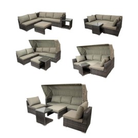 Диван-трансформер из искусственного ротанга AFM-320G Grey