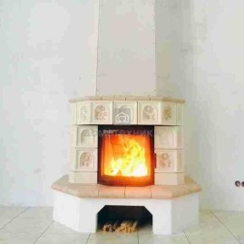 Каминная топка 600/57 K ECOPLUS, чёрная рамка (Hark)