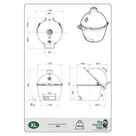 Керамический гриль Big Green Egg XL со столиками и ножками